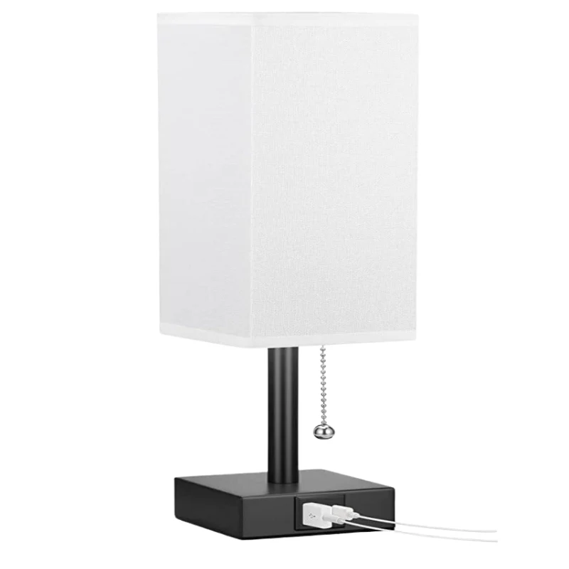 SkaraCove | Dimmbare Tischleuchte mit 3 Lichtfarben & USB-Anschluss