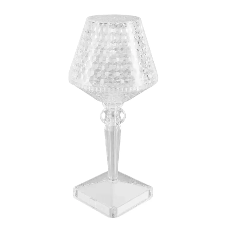 LumiCrystal | LED-Tischleuchte aus Kristallglas mit 3 Lichtmodi
