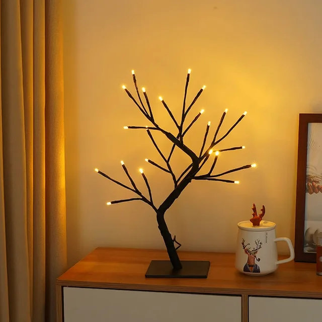 EnchantedGlow | Zauberhafte LED-Baumlampe mit Blütenzweigen