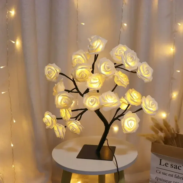 EnchantedGlow | Zauberhafte LED-Baumlampe mit Blütenzweigen