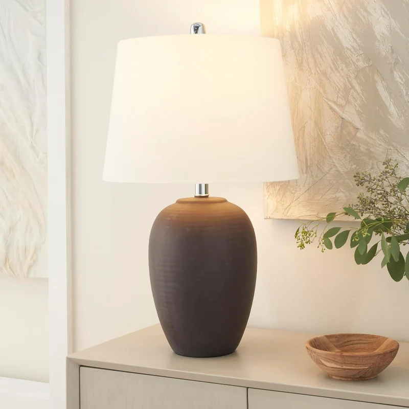 Ceramio | Minimalistische LED-Tischlampe mit Keramiksockel