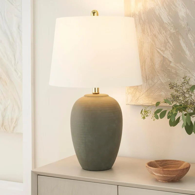 Ceramio | Minimalistische LED-Tischlampe mit Keramiksockel
