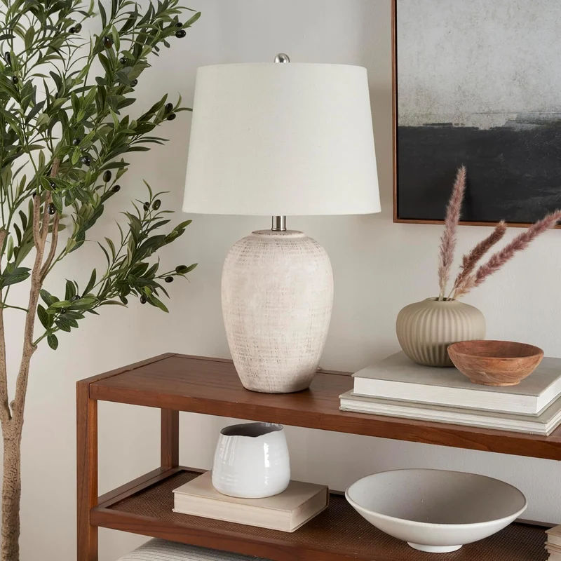 Ceramio | Minimalistische LED-Tischlampe mit Keramiksockel