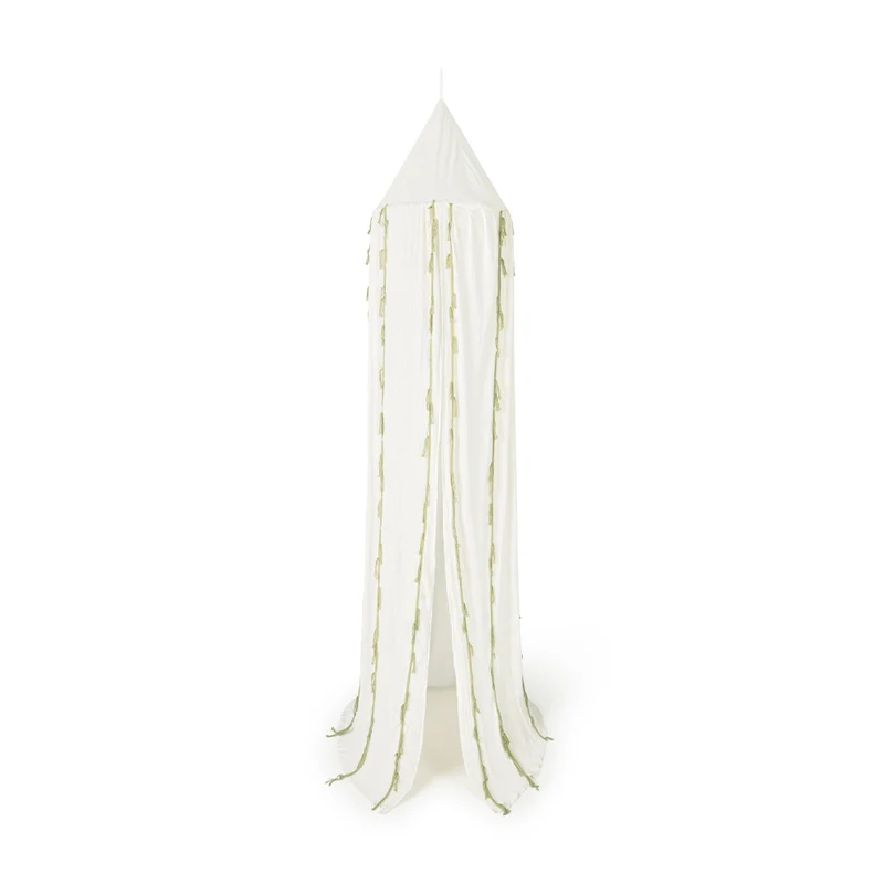 Betthimmel Baldachin aus Baumwolle Crêpe Schwan 245 cm, Ivory