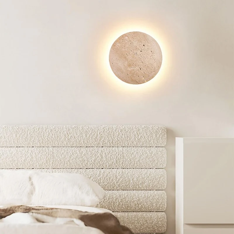 LumiRidge | Minimalistische Wandleuchte aus Travertin