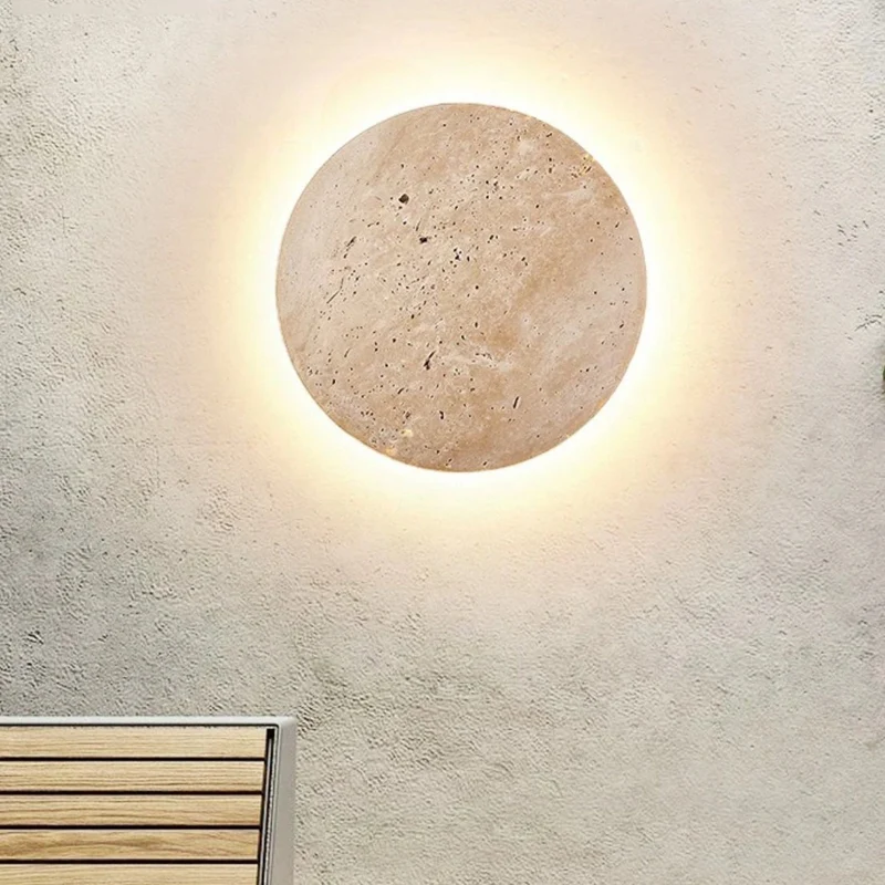 LumiRidge | Minimalistische Wandleuchte aus Travertin