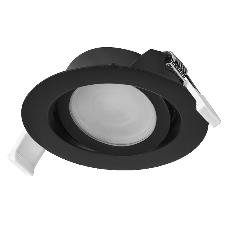 OSRAM LED Spot Recess Einbaustrahler Set DIM 4.9W 120° Schwarz ⌀75 mm