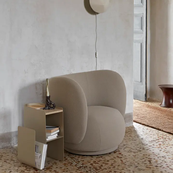 Vault Beistelltisch ferm LIVING | Marmor in Beige & Schwarz