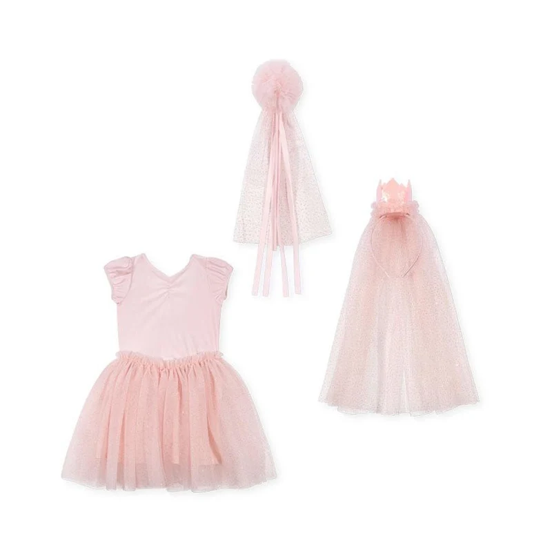 Prinzessinnenkostüm mit Krone in Cloud Pink