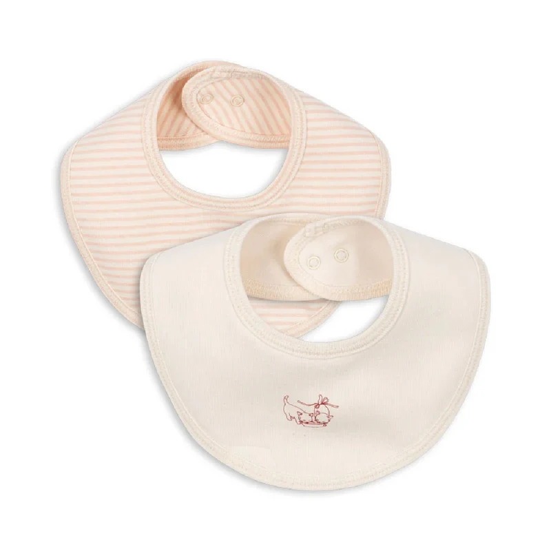 Fanga Fio 2er-Pack Lätzchen in Stripe/Blush Mix