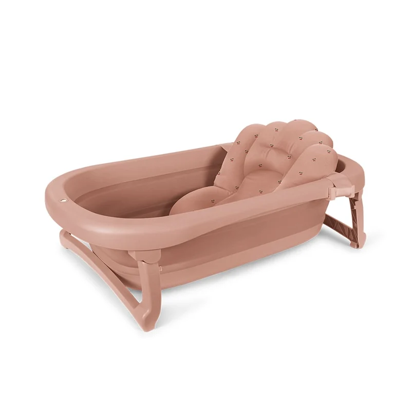Faltbare Badewanne mit Kissen in Blush