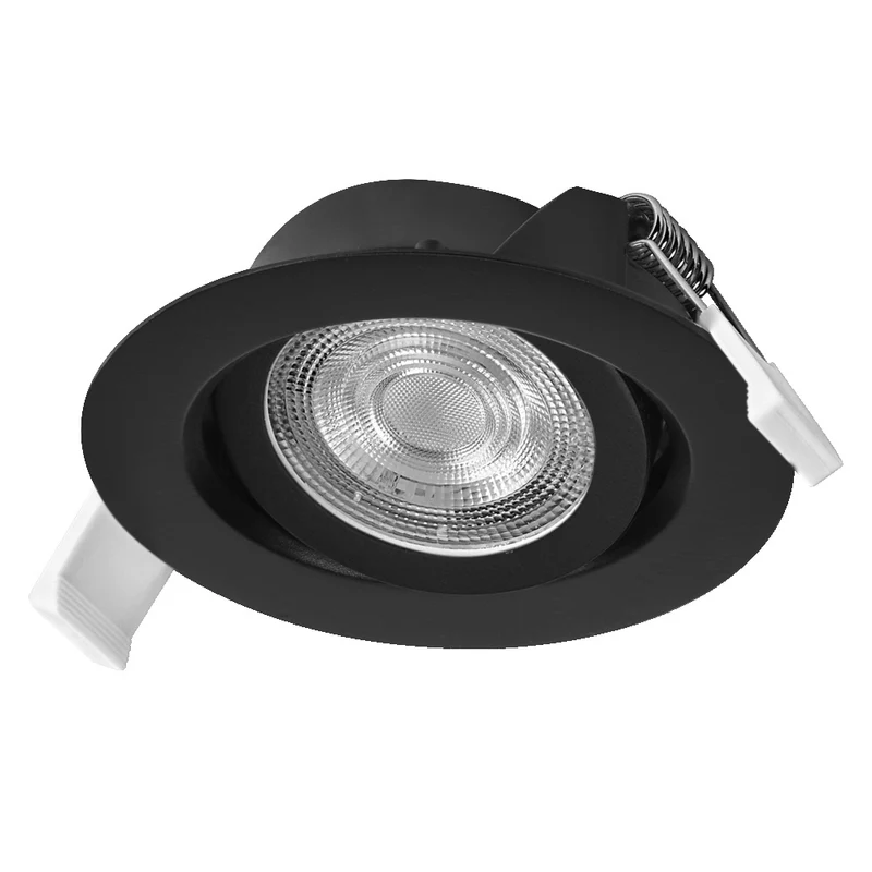 OSRAM LED Spot Recess Einbaustrahler Set Simple DIM 4.9W 40° Schwarz ⌀75 mm