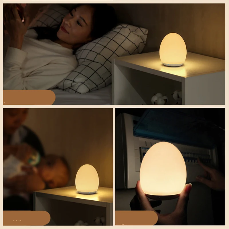 Wiederaufladbares LED Nachtlicht in Eiform