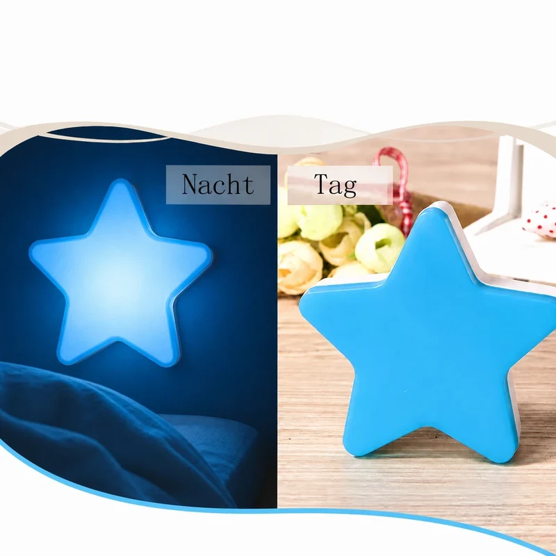 Nachtlicht Steckdose Sterne – LED, Dekolicht, sanftes Licht