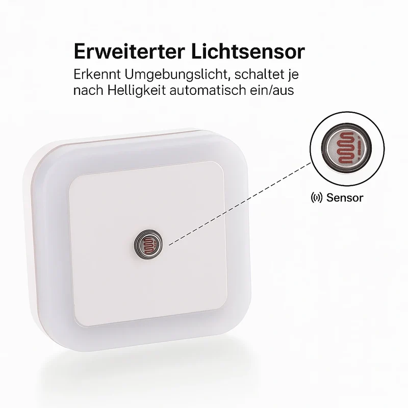 Nachtlicht Steckdose Flur & Kinderzimmer – LED, Kompakt