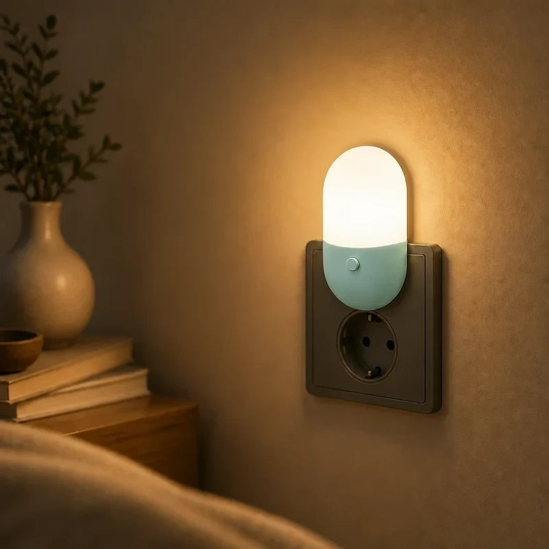 Steckdosen mit Nachtlicht – Schalter, LED, Augenschutz