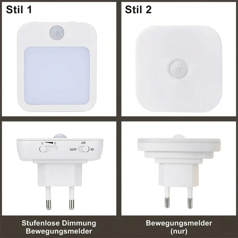 Led Nachtlicht mit Bewegungsmelder Steckdose – Bewegung, Dimmbar