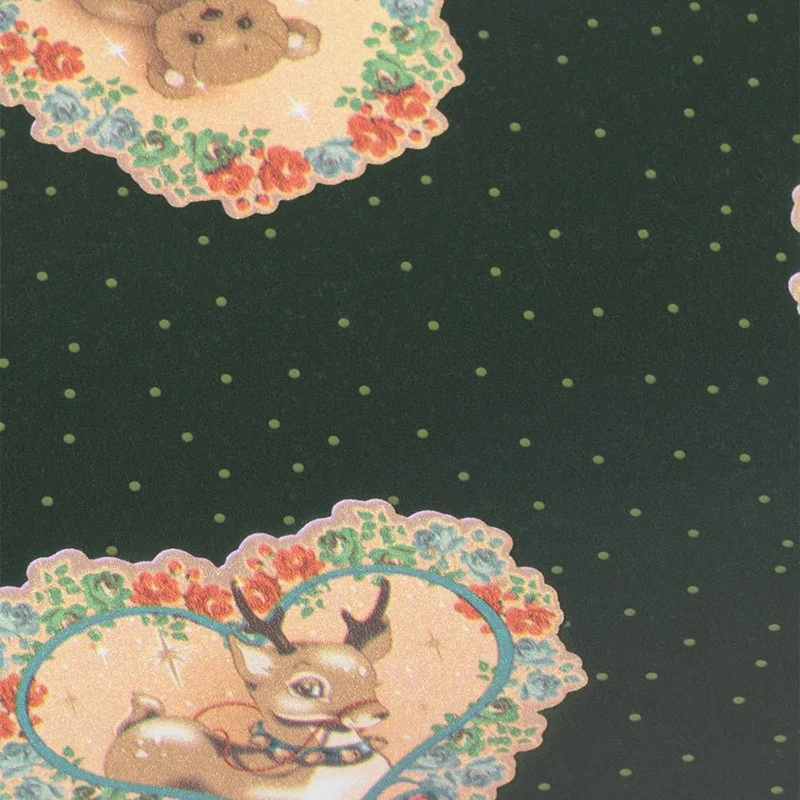 Geschenkpapier in Deer Diary Green
