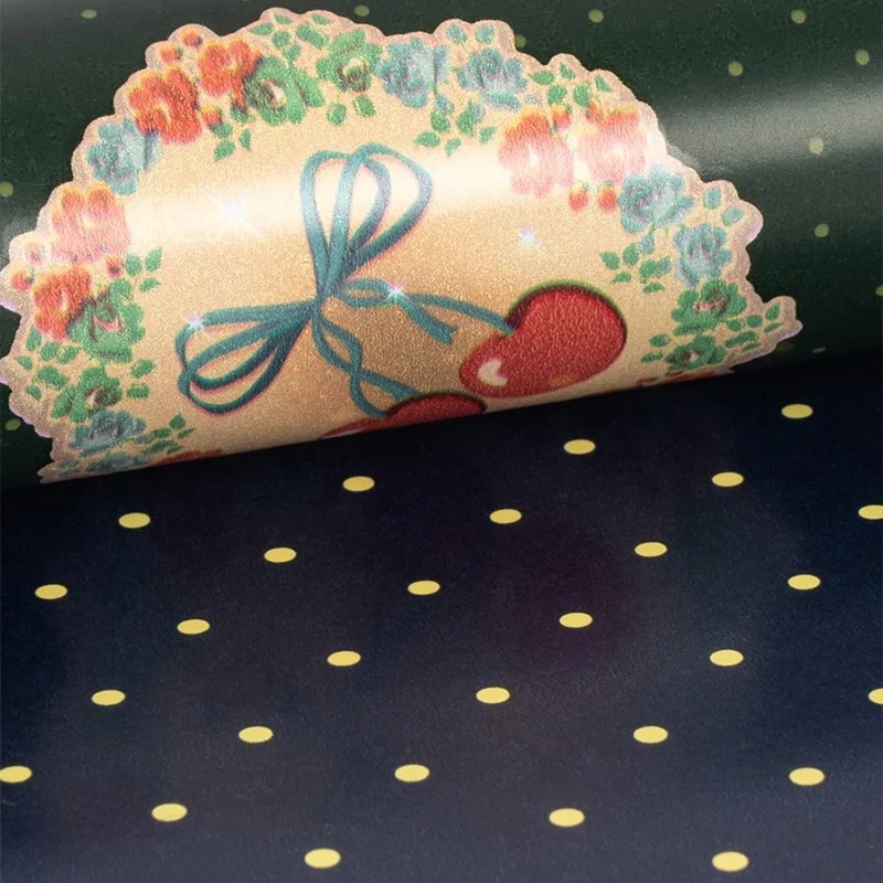 Geschenkpapier in Deer Diary Green