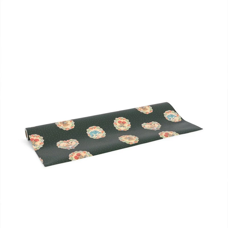 Geschenkpapier in Deer Diary Green