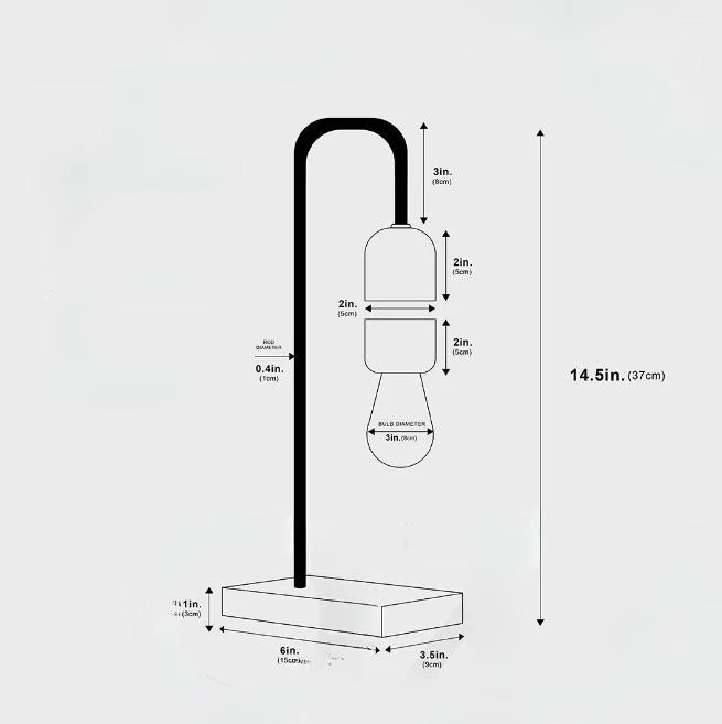 LeviLume | Schwebende LED-Lampe mit Wireless-Ladestation