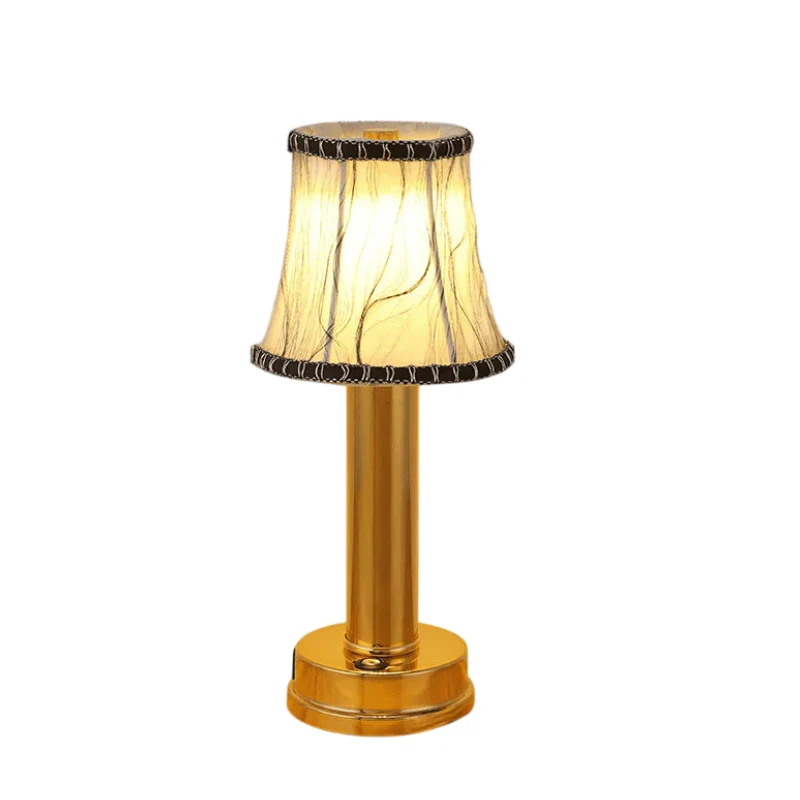 VelloGlow | Kabellose LED-Tischlampe mit Stoffschirm