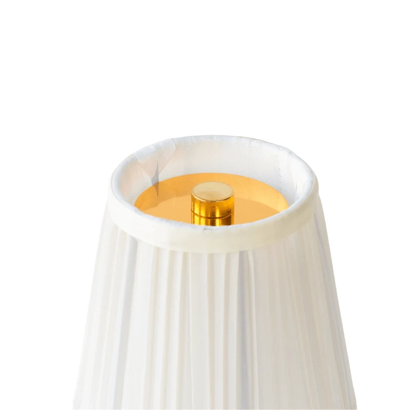 VelloGlow | Kabellose LED-Tischlampe mit Stoffschirm