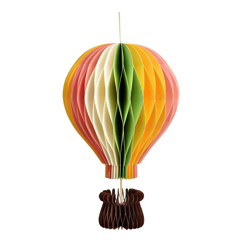 Heißluftballon zum Hängen aus Papier H39 Honeycomb