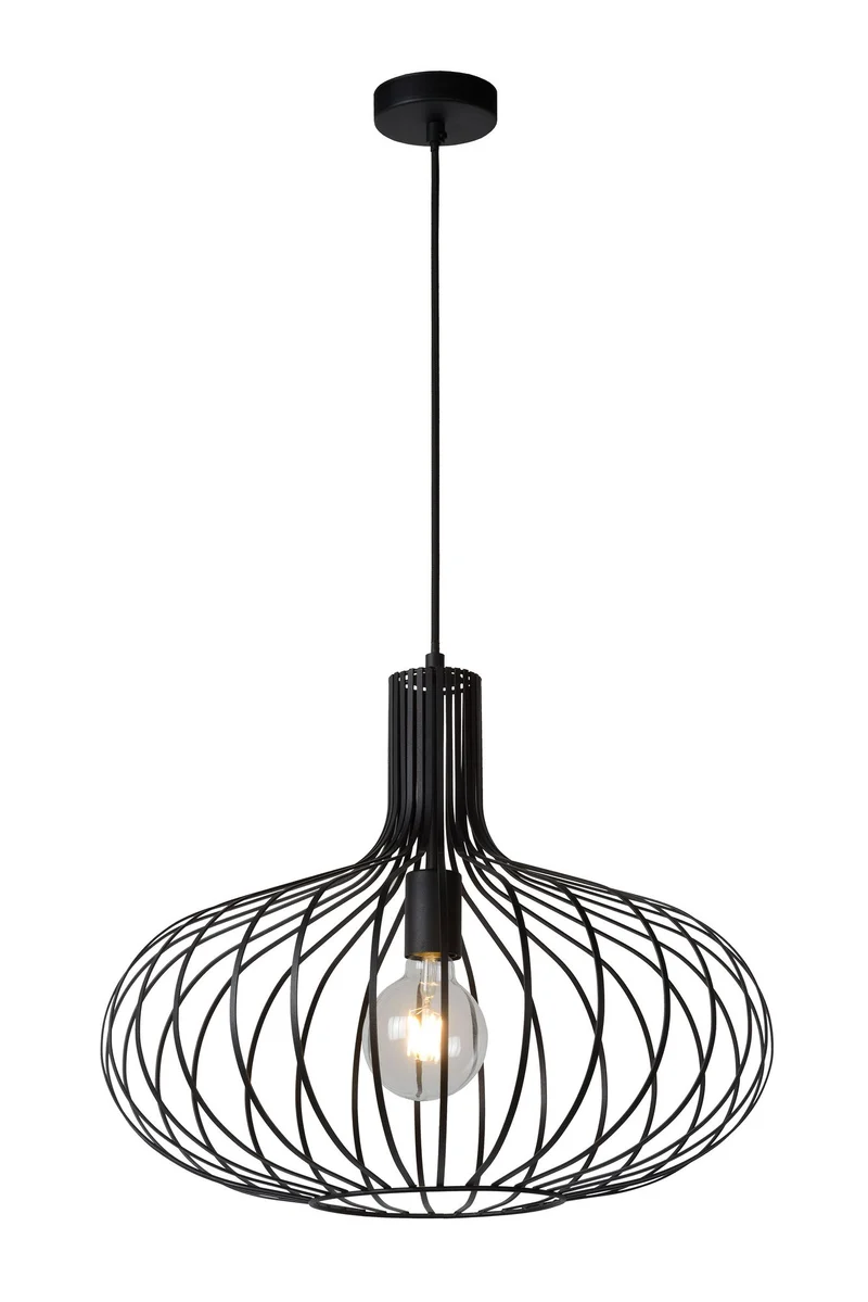 Pendelleuchte Manuela 1-flammig dimmbar Schwarz 50cm