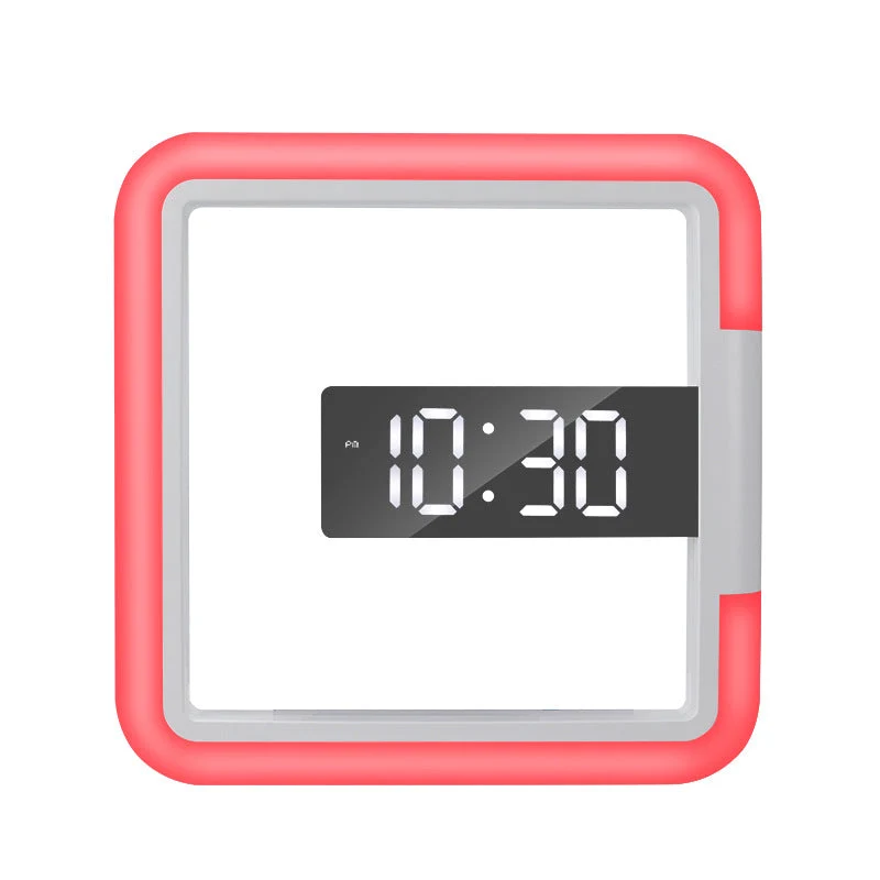 Moderne LED Wanduhr mit digitaler Anzeige