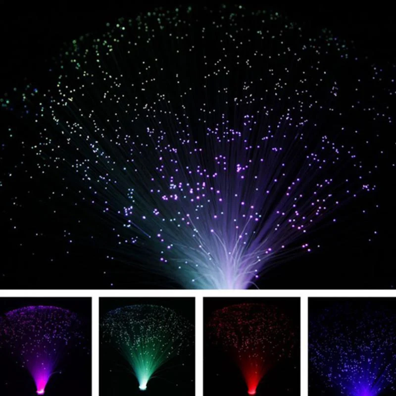 Bunte Glasfaser Lampe mit LED Farbwechsel