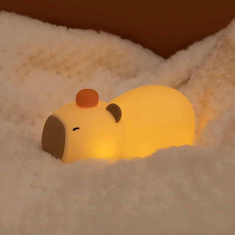 Capybara Nachtlicht – Dimmbar, Timer, Silikon, LED