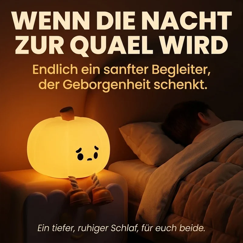 Nachtlicht Kürbis – Niedlich, Silikon, Timer, Dimmbar