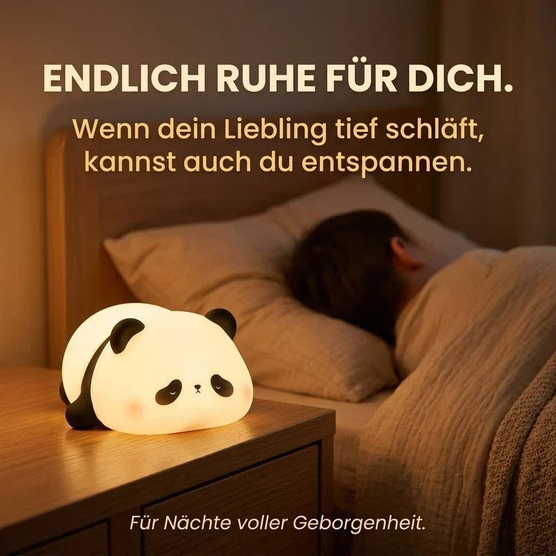 Panda Nachtlicht LED – USB, Silikon, Timer
