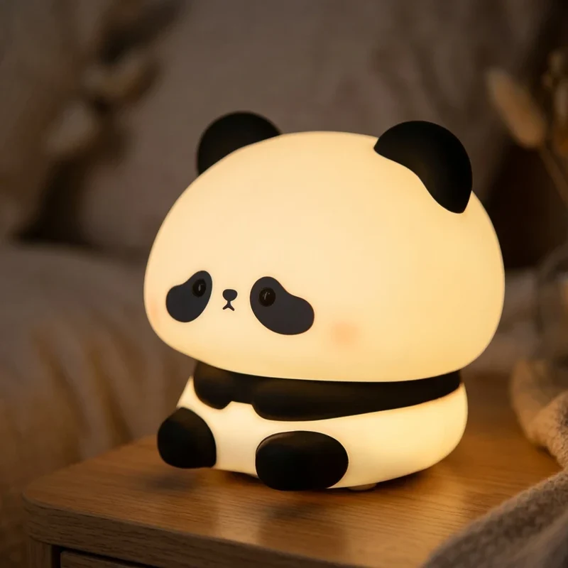 Panda Nachtlicht – Wiederaufladbar, Silikon, Timer