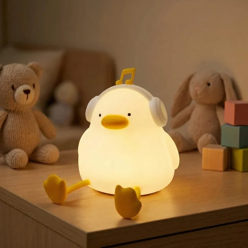 Nachtlicht Ente Chill – Touch, USB, Silikon, Timer