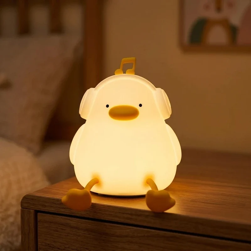 Nachtlicht Ente Chill – Touch, USB, Silikon, Timer