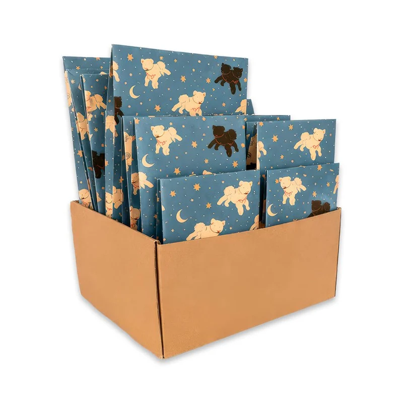 Adventskalender mit 24 Päckchen in Blau