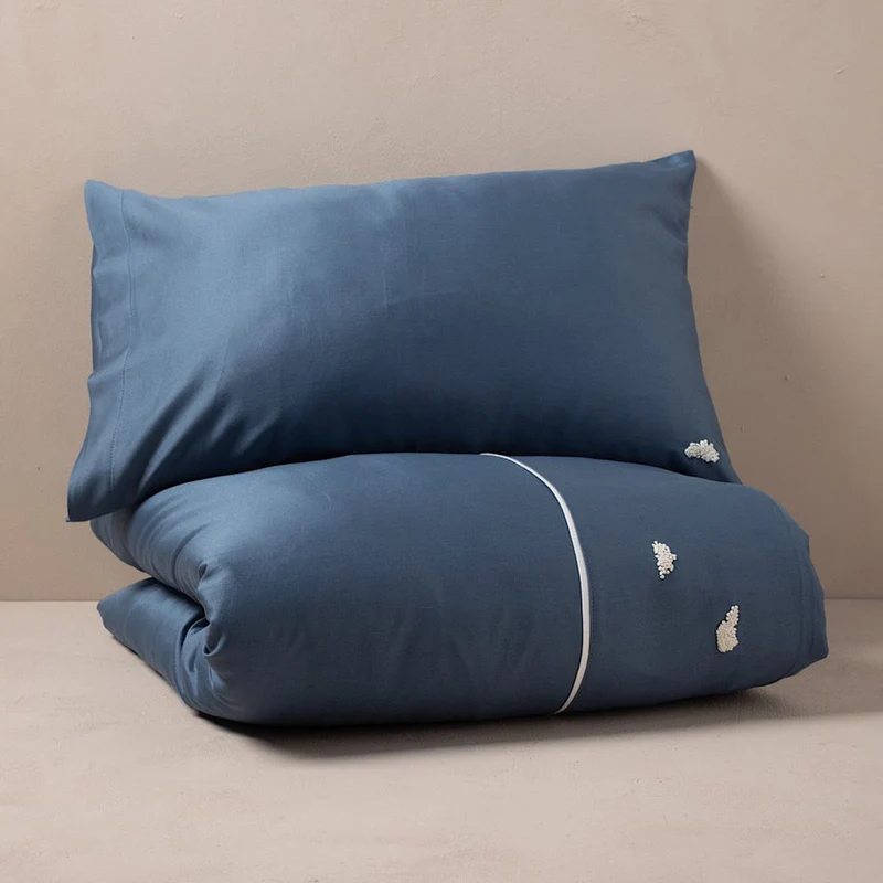 Bettwäsche Set 2-teilig Wolke 100x140 cm, Baumwollsatin