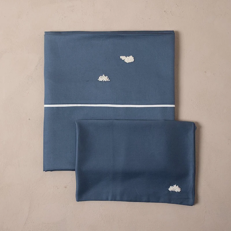Bettwäsche Set 2-teilig Wolke 100x140 cm, Baumwollsatin
