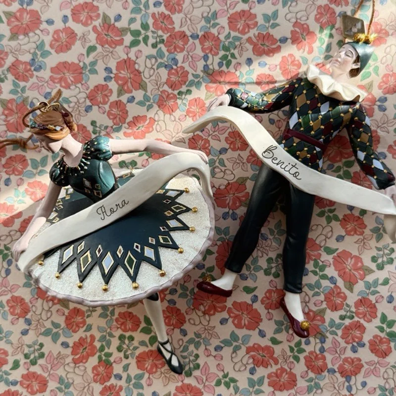 Weihnachtsanhänger Harlekin in Multicolor