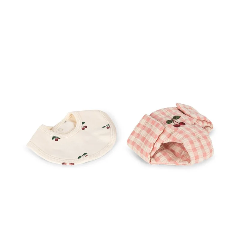 Babypuppen-Pflegeset im Koffer in Pink Check
