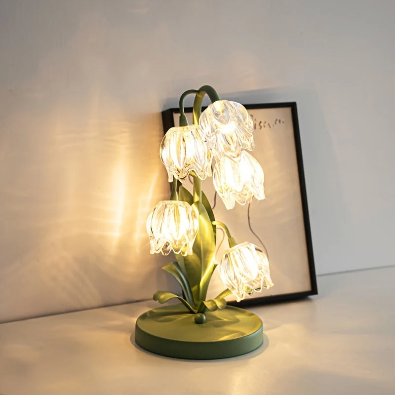 Bloomora | Art Deco LED-Tischleuchte mit Blumendesign