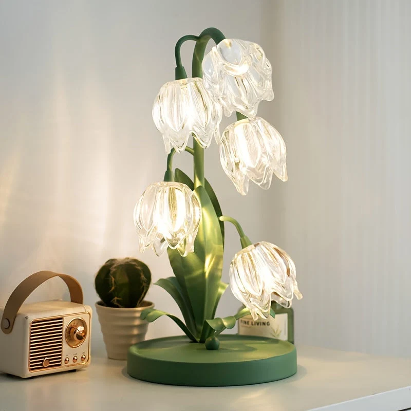 Bloomora | Art Deco LED-Tischleuchte mit Blumendesign