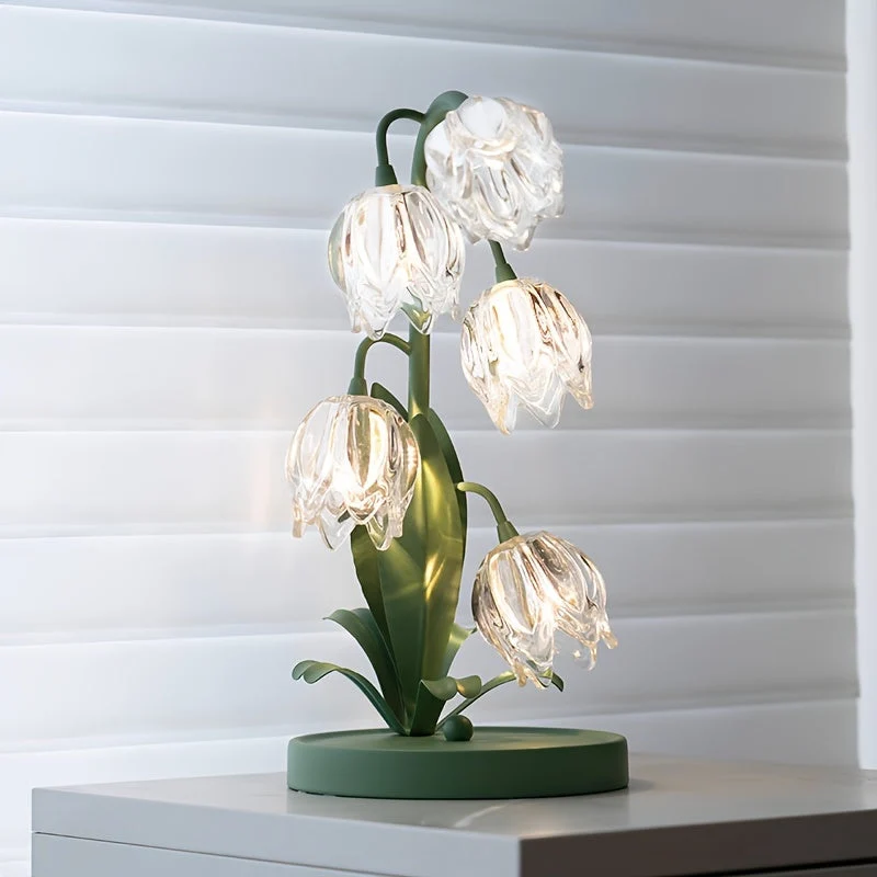 Bloomora | Art Deco LED-Tischleuchte mit Blumendesign