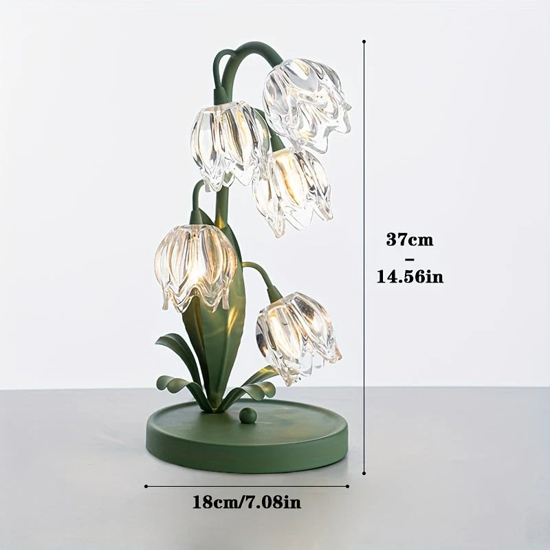 Bloomora | Art Deco LED-Tischleuchte mit Blumendesign