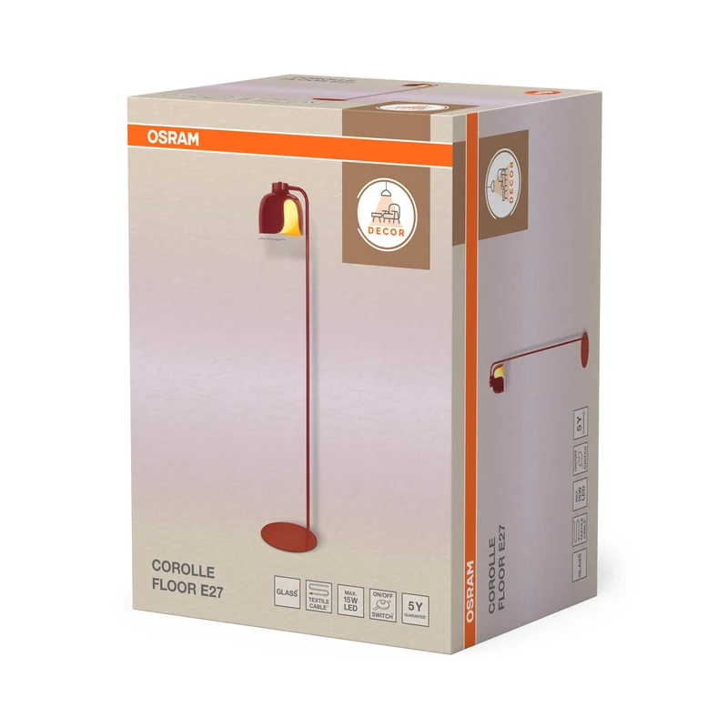 OSRAM DECOR Corolle Stehleuchte E27 Rot