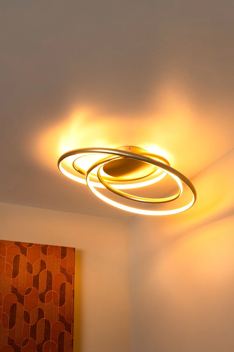 LED-Deckenleuchte Sardana dimmbar Messing
