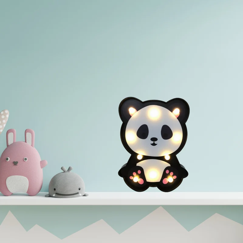 Panda Bär Wandleuchte als Kinderzimmer Deko