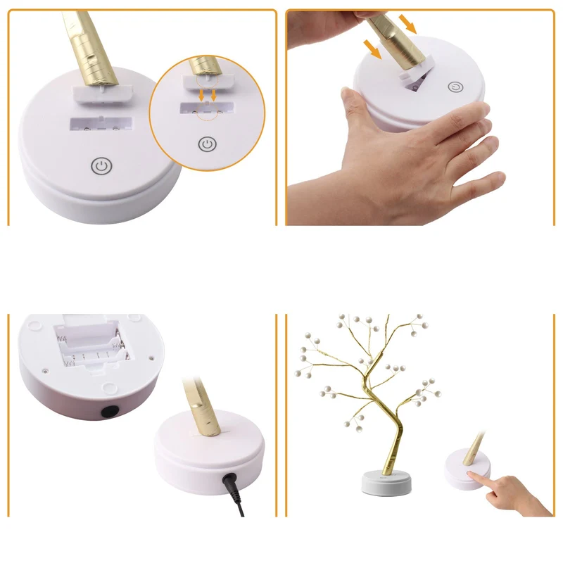 Dekorativer Lichterbaum Tischlampe mit LEDs
